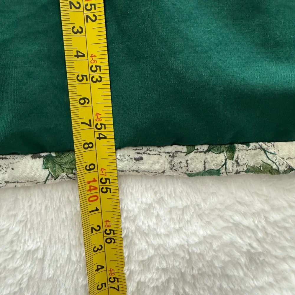 Vintage 80s Green Patchwork Quilt Throw 55x66 Cottage Farmhouse